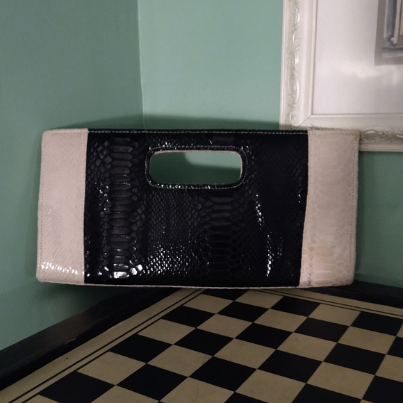 Vintage faux Snake skin print envelope Giannini purse 👜 - Picture 3 of 16